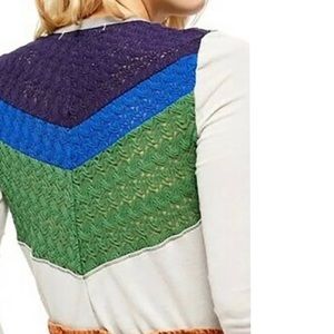 Free People || Rainbow Crochet Top